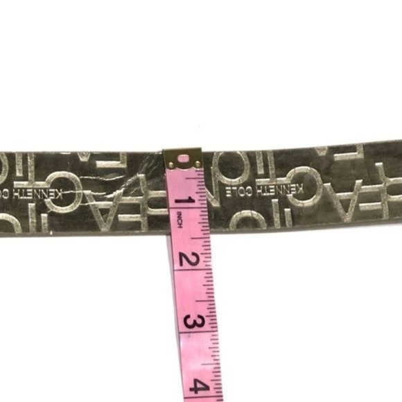 Kenneth Cole Reaction Embossed mirror gold Belt - Picture 7 of 8